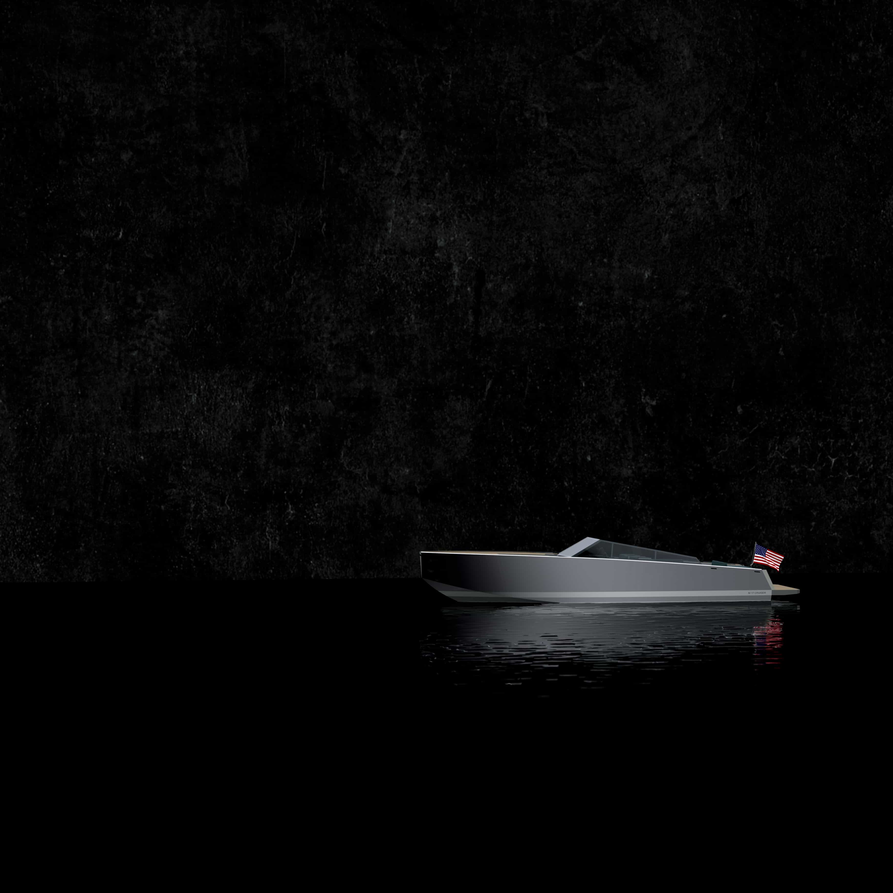 SSY - M17 Cruiser sitting in dark waters.